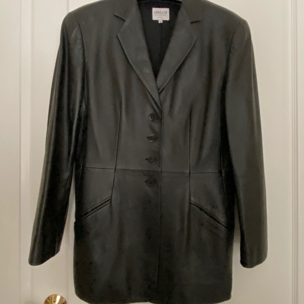 Armani Collezioni Leather Jacket/Blazer
